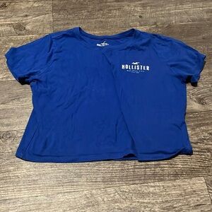 Blue colored crop top 100 percent cotton